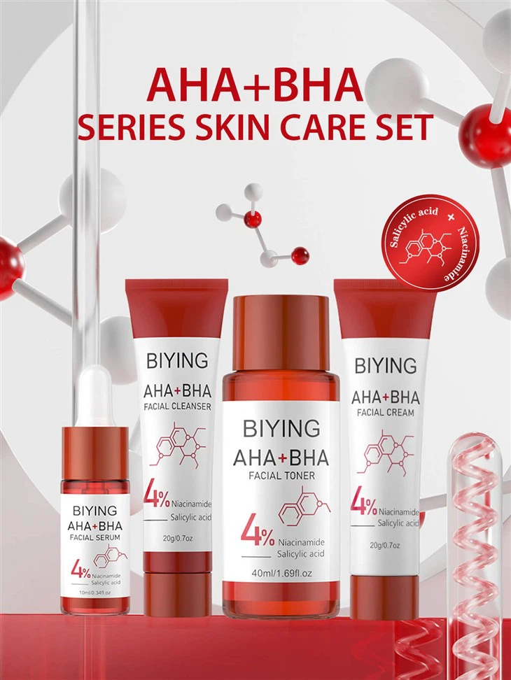AHA+Sraith Cúram Skincare Rialú Ola BHA